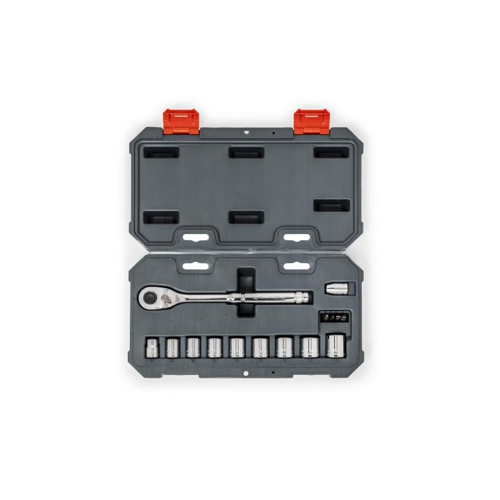Crescent CSWS38MM15 3/8 in. Drive 6-Point Standard Metric Mechanics Tool Set with Case (15-Piece)