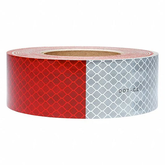 Reflective Conspicuity Tape - 2 Inch x 150 Feet, Red/White
