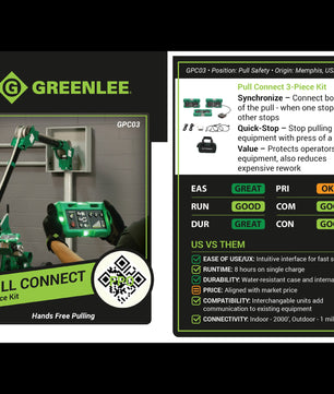 Greenlee GPC03 Pull Connect 3-Piece Kit