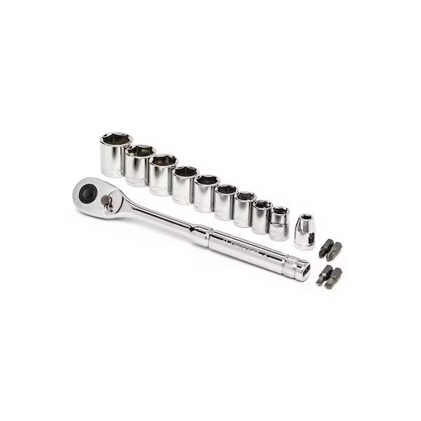 Crescent CSWS38SAE15 3/8" Drive 6 Point SAE Mechanics Tool Socket Wrench Set (15 Piece)