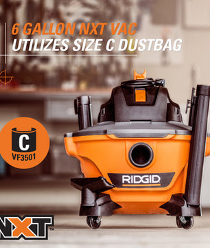 RIDGID 23738 VF3501 Pleated Air Bag for Small Vacuums - McCally Tool and Supply | Industrial Distributor & Repair