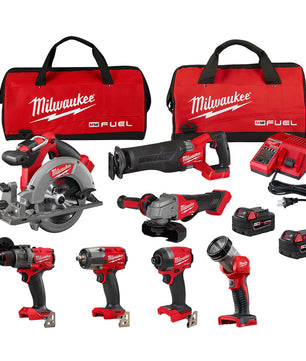 Milwaukee 3697-27 M18 Fuel 7-Tool Combo Kit - McCally Tool and Supply | Industrial Distributor & Repair