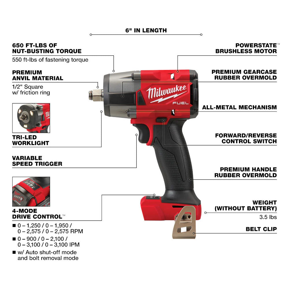 Milwaukee 3697-27 M18 Fuel 7-Tool Combo Kit - McCally Tool and Supply | Industrial Distributor & Repair