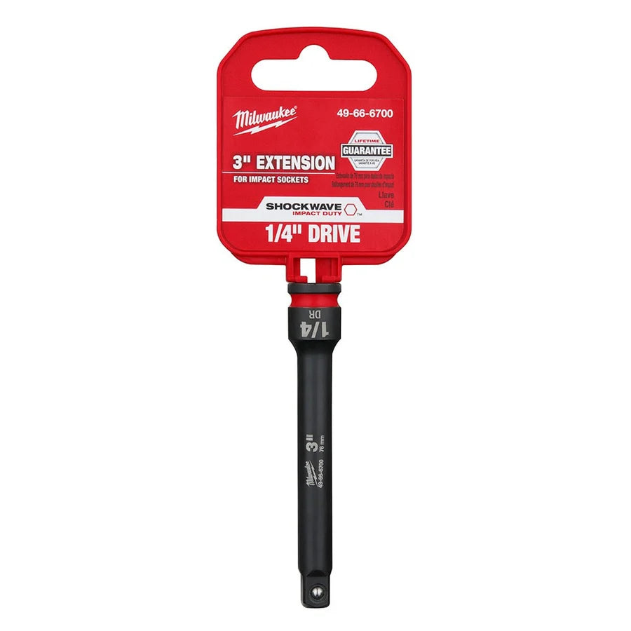 Milwaukee 49-66-6700 SHOCKWAVE™ Impact Duty 1/4" Drive 3" Extension
