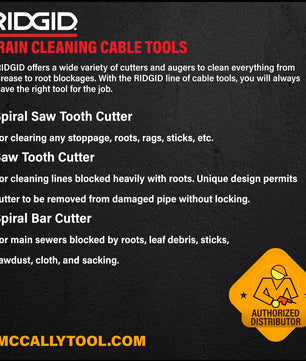 RIDGID | Drain Cleaning | Heavy Blockage Cutters