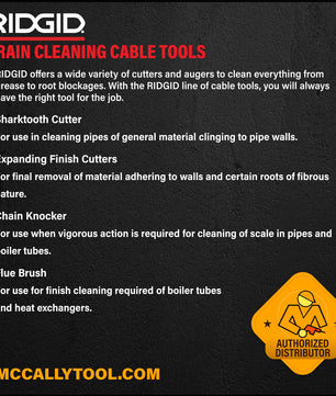 RIDGID Drain Cleaning Tools | Cutters, Knockers, Brushes