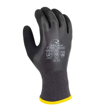 Radians RWG28 Cut Protection Level A2 Dipped Waterproof Winter Gripper Glove, XL