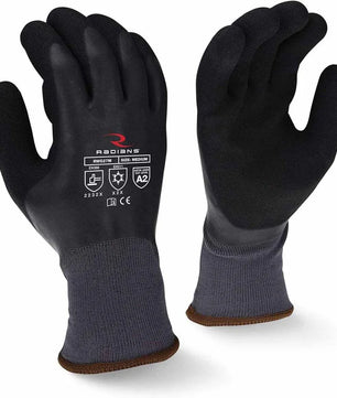 Radians RWG28 Cut Protection Level A2 Dipped Waterproof Winter Gripper Glove, XL