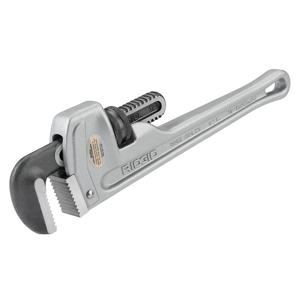 RIDGID 47057 12" Aluminum Straight Pipe Wrench - McCally Tool and Supply | Industrial Distributor & Repair