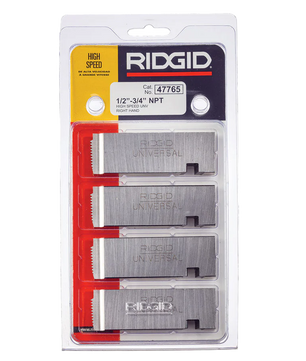 RIDGID 47765 1/2" to 3/4" - 14NPT High Speed RH Universal Dies (4pk) - McCally Tool and Supply | Industrial Distributor & Repair