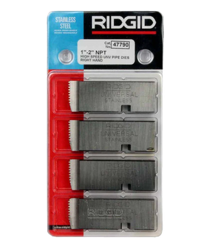 RIDGID 47790 1"-2" - 11-1/2 NPT Universal Dies High Speed for Stainless Steel RH (4pk) - McCally Tool and Supply | Industrial Distributor & Repair
