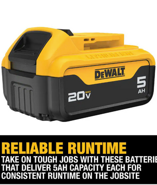 DeWALT DCB205-2 20V MAX 5Ah Battery (2 PK) - McCally Tool and Supply | Industrial Distributor & Repair