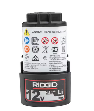 RIDGID 55183 12V Advanced Lithium 2.5Ah Rechargeable Battery - McCally Tool and Supply | Industrial Distributor & Repair