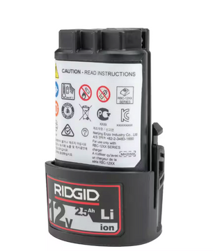RIDGID 55183 12V Advanced Lithium 2.5Ah Rechargeable Battery - McCally Tool and Supply | Industrial Distributor & Repair