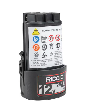 RIDGID 55183 12V Advanced Lithium 2.5Ah Rechargeable Battery - McCally Tool and Supply | Industrial Distributor & Repair