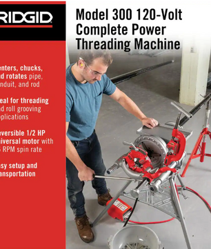 RIDGID 15682 Model 300 Power Drive Complete Threading Machine - McCally Tool and Supply | Industrial Distributor & Repair