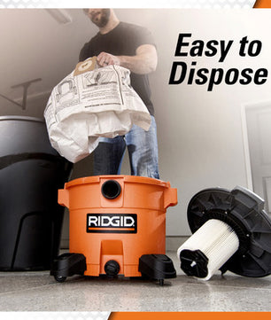 RIDGID 23743 VF3502 High-Efficiency 12-16 Gallon Vacuum Dust Bags - McCally Tool and Supply | Industrial Distributor & Repair