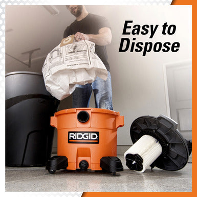 RIDGID 23743 VF3502 High-Efficiency 12-16 Gallon Vacuum Dust Bags - McCally Tool and Supply | Industrial Distributor & Repair