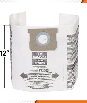 RIDGID 40153 VF3503 High-Efficiency 6-9 Gallon Vacuum Dust Bags - McCally Tool and Supply | Industrial Distributor & Repair