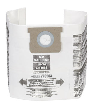 RIDGID 40153 VF3503 High-Efficiency 6-9 Gallon Vacuum Dust Bags - McCally Tool and Supply | Industrial Distributor & Repair