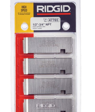 RIDGID 47765 1/2" to 3/4" - 14NPT High Speed RH Universal Dies (4pk) - McCally Tool and Supply | Industrial Distributor & Repair