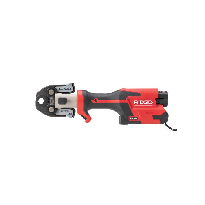 RIDGID 78228 RP 251 Press Tool Battery Kit 1/2"-1" MegaPress Jaws and 1/2"-3/4" Rings with C1 Actuator - McCally Tool and Supply | Industrial Distributor & Repair