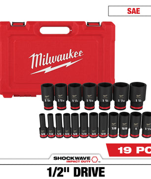 Milwaukee 49-66-7012 19PC SHOCKWAVE Impact Duty 1/2