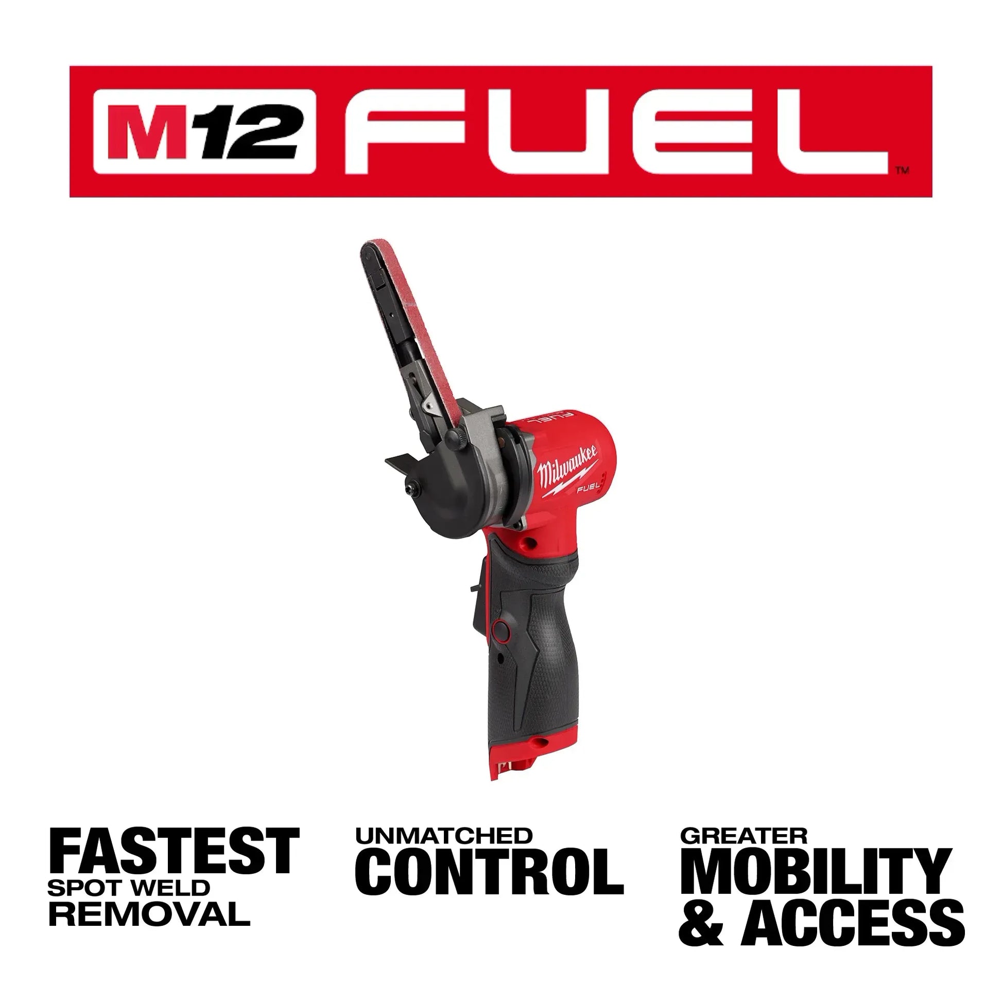 Milwaukee 2483-20 M12 FUEL™ 3/8" X 13" Bandfile (Bare Tool) - McCally Tool and Supply | Industrial Distributor & Repair