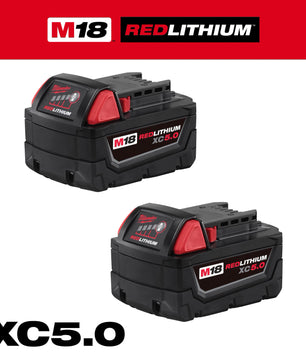 Milwaukee 48-11-1852 M18™ REDLITHIUM™ XC5.0 Extended Capacity Battery Two Pack