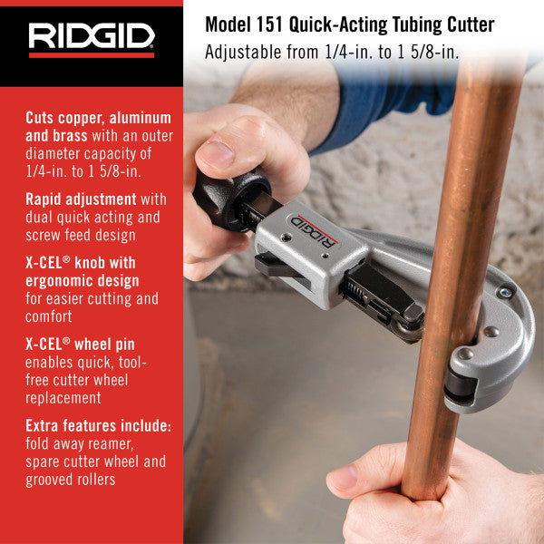 RIDGID 31632 Quick-Acting Tubing Cutter Model 151