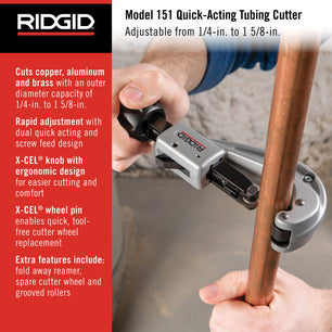 RIDGID 31632 Quick-Acting Tubing Cutter Model 151