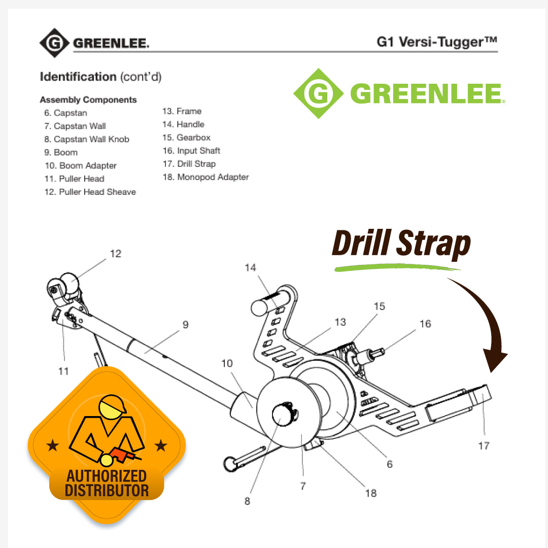 Greenlee G1-R12 Drill Strap Replacement Part