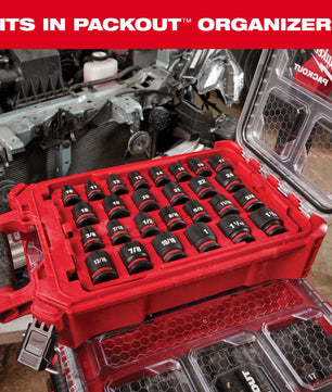 Milwaukee 49-66-6800 17PC SHOCKWAVE™ Impact Duty Socket 3/8” Drive SAE Set with PACKOUT