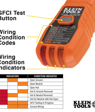 Klein Tools ET310 Digital Circuit Breaker Finder with GFCI Outlet Tester - McCally Tool and Supply | Industrial Distributor & Repair