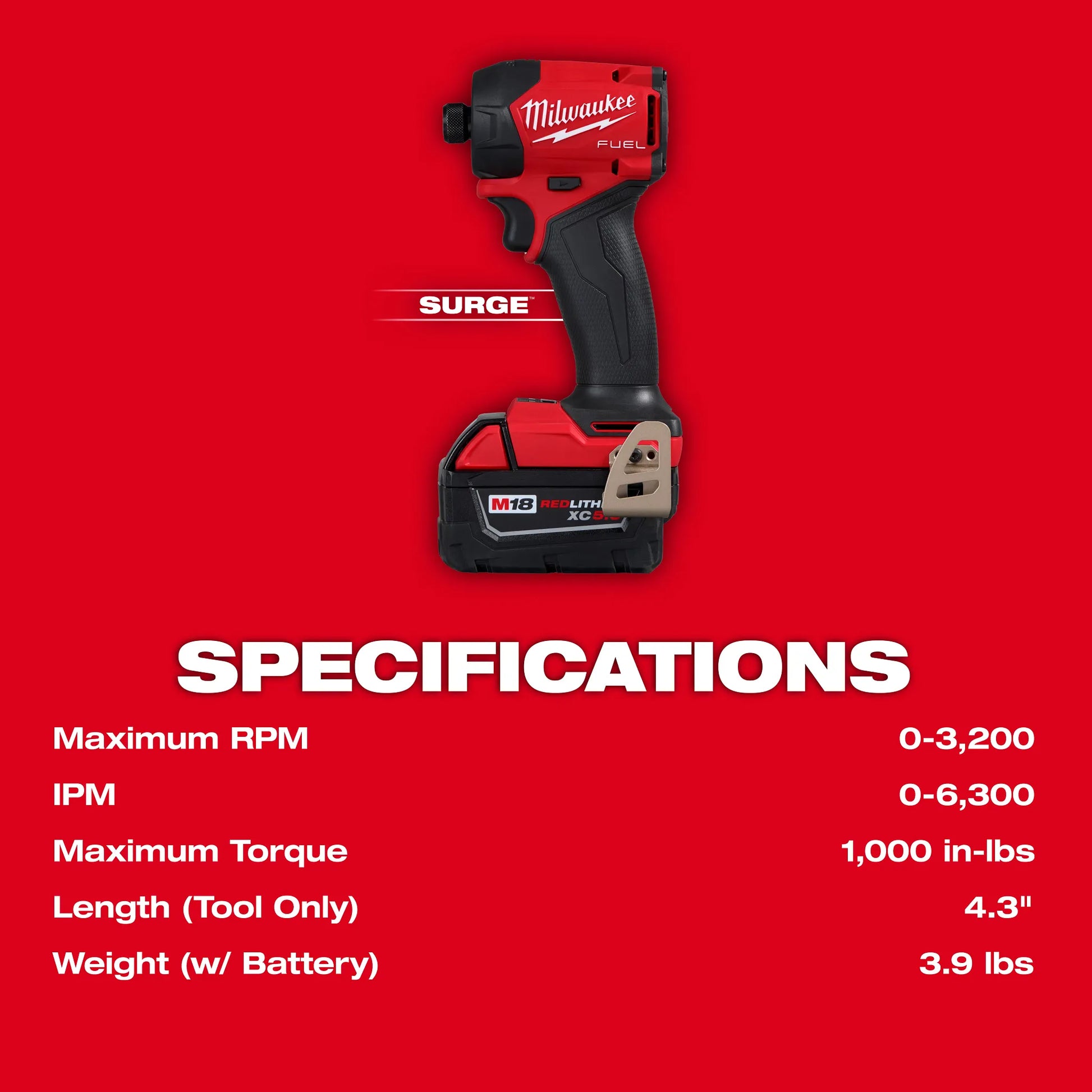 Milwaukee 2671-22 M18 FUEL™ SURGE™ 1/4" Hex Hydraulic Driver Kit
