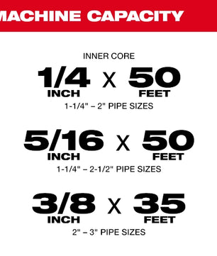 Milwaukee 2772A-21 M18 FUEL™ Drain Snake w/ CABLE DRIVE™ with 5/16” Cable