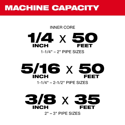 Milwaukee 2772A-21 M18 FUEL™ Drain Snake w/ CABLE DRIVE™ with 5/16” Cable