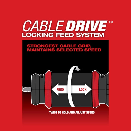 Milwaukee 2772A-21 M18 FUEL™ Drain Snake w/ CABLE DRIVE™ with 5/16” Cable