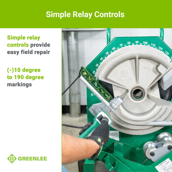 Greenlee 555ESC Classic Electric Bender with Single EMT Shoes