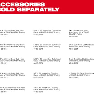 Milwaukee 2772A-21 M18 FUEL™ Drain Snake w/ CABLE DRIVE™ with 5/16” Cable