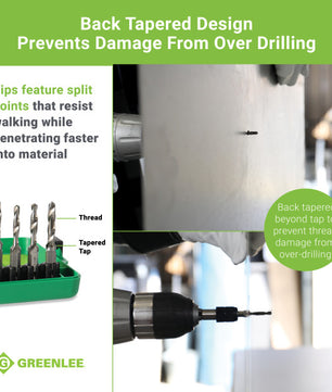 Greenlee DTAPKIT 6-Piece Drill Tap Set 6-32 to 1/4-20 - McCally Tool and Supply | Industrial Distributor & Repair