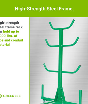 Greenlee 668 Mobile Conduit and Pipe Rack - McCally Tool and Supply | Industrial Distributor & Repair