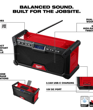Milwaukee 2952-20 M18™ Bluetooth® Jobsite Radio - McCally Tool and Supply | Industrial Distributor & Repair