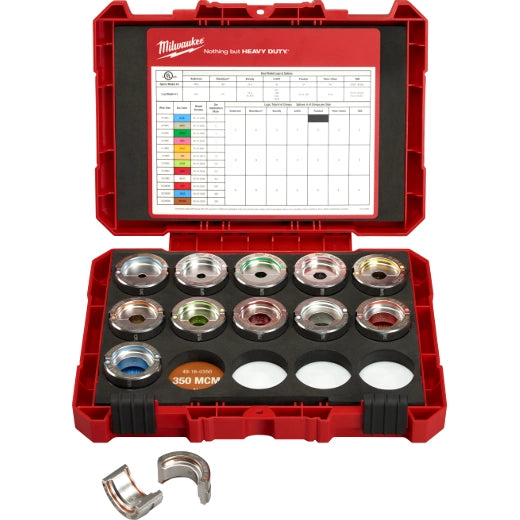 Milwaukee 49-16-KITA #8 - 350 MCM Aluminum U Style Die Kit - McCally Tool and Supply | Industrial Distributor & Repair