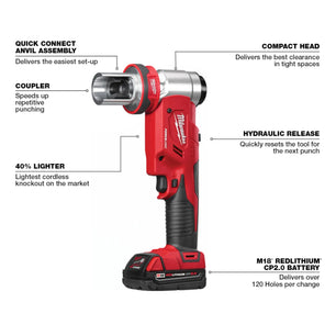 Milwaukee 2677-21 M18™ FORCE LOGIC™ 6T Knockout Tool 1/2