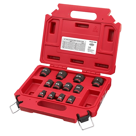 Milwaukee 49-66-7005 SHOCKWAVE Impact Duty™ 3/8" Drive SAE Standard 6 Point Socket Set (12 Piece)