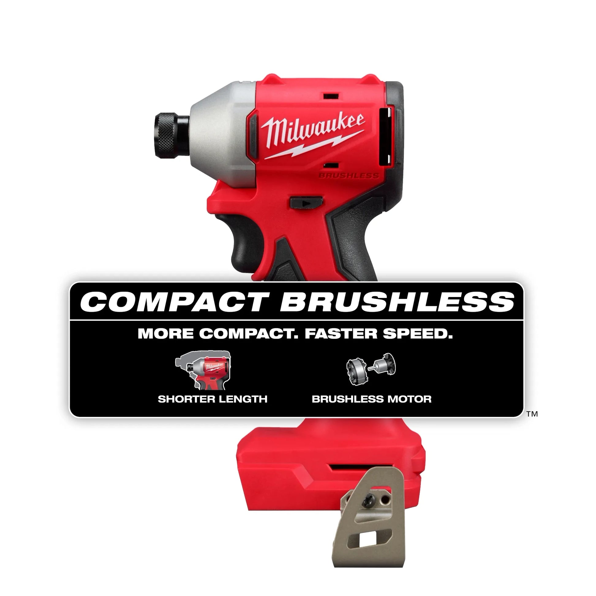 Milwaukee 3650-20 M18™ Compact Brushless 1/4" Hex Impact Driver - McCally Tool and Supply | Industrial Distributor & Repair