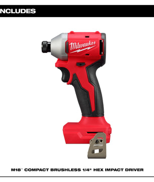 Milwaukee 3650-20 M18™ Compact Brushless 1/4