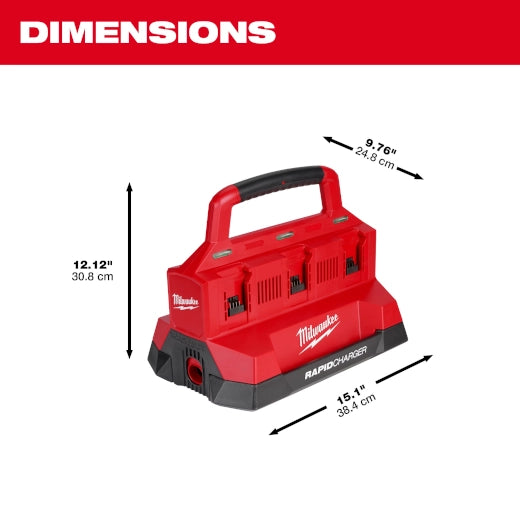 Milwaukee 48-59-1809 M18™ PACKOUT™ Six Bay Rapid Charger - McCally Tool and Supply | Industrial Distributor & Repair
