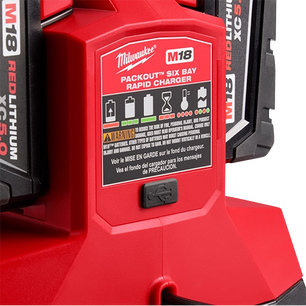 Milwaukee 48-59-1809 M18™ PACKOUT™ Six Bay Rapid Charger - McCally Tool and Supply | Industrial Distributor & Repair